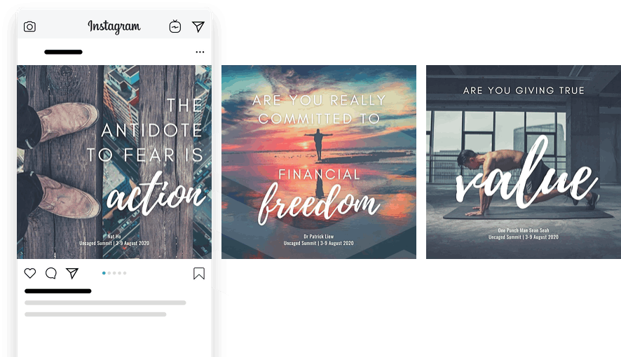 Instagram quotes design